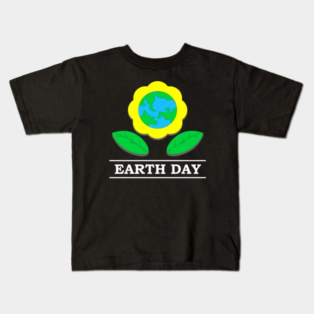 Happy Earth Day Kids T-Shirt by Khenyot